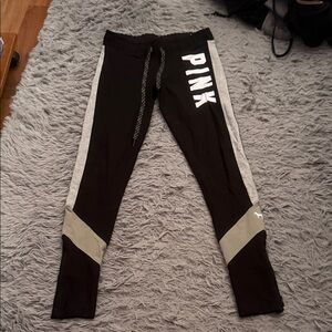PINK Victoria's Secret Black and Gray Leggings